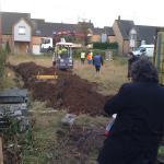 06/11/2012, début du terrassement des fondations rue Breuval à Arras