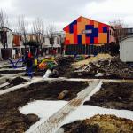 06/02/2014 : Achèvement des fondations, le terrain n'est constitué que de remblais !
